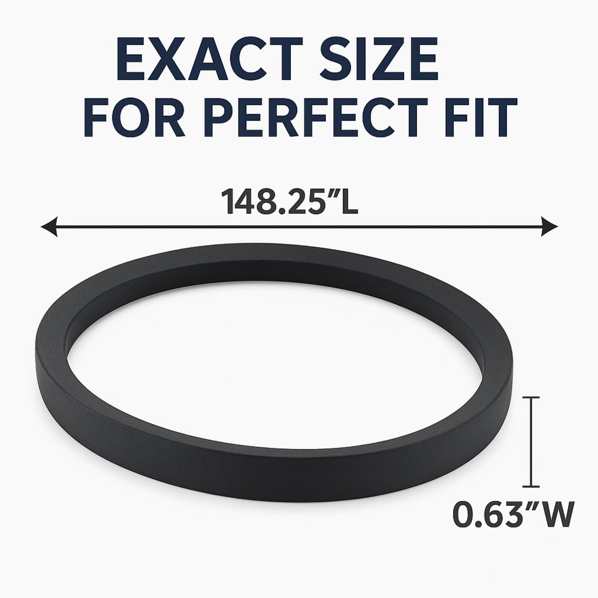 Poweka deck belt compatibility chart confirms fit for 54-inch zero-turn mowers.