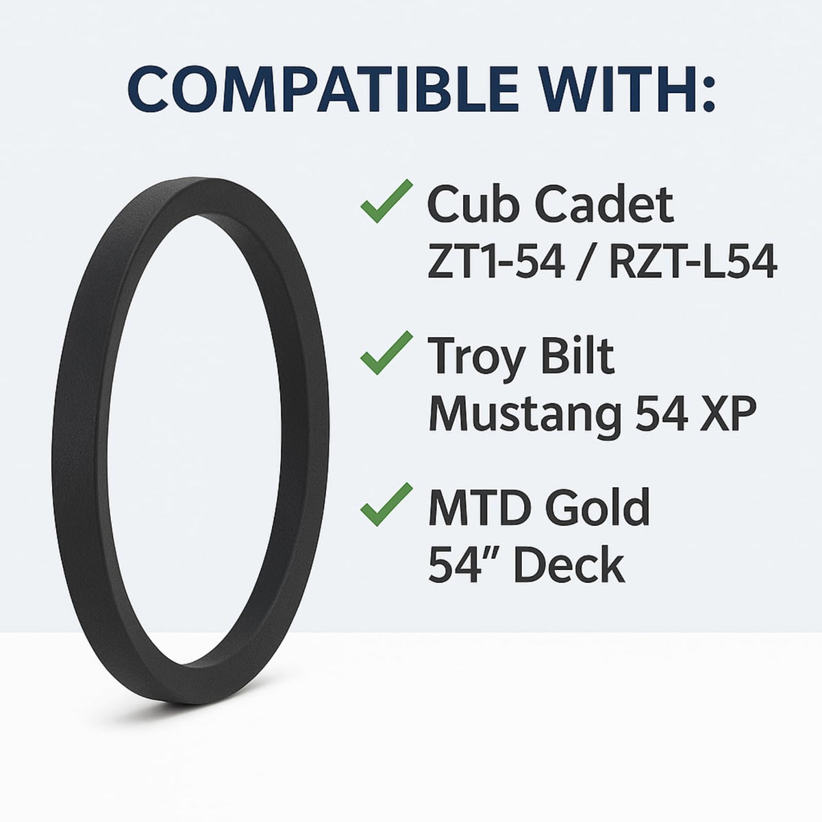 Poweka 954-04329A belt installation guide demonstrates easy replacement without tools.