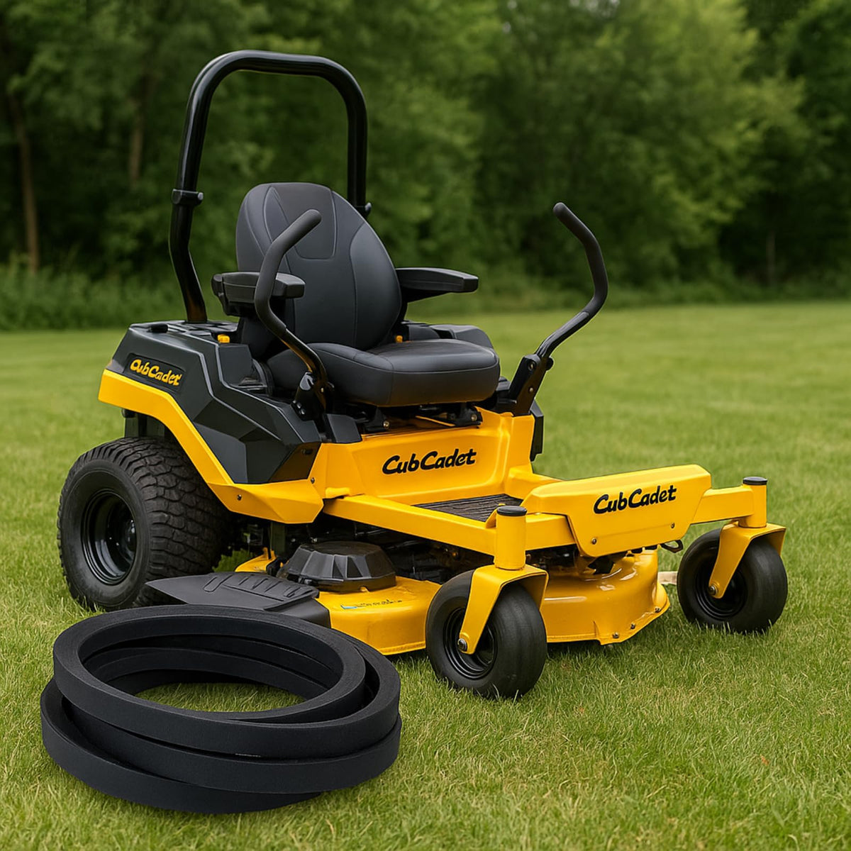 Poweka belt on mower delivers cleaner cuts during tough mowing tasks.