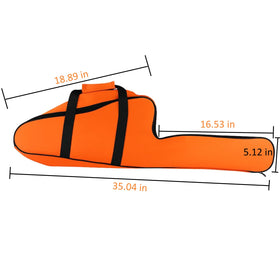 Poweka chainsaw bag full-length zipper; quick access and secure closure.