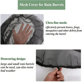 Poweka easy install mesh cover illustrating drawstring tightening.