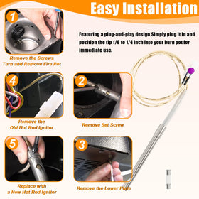 Poweka hot rod igniter kit PG24-21 equivalent simplifies swapping for consistent heat.