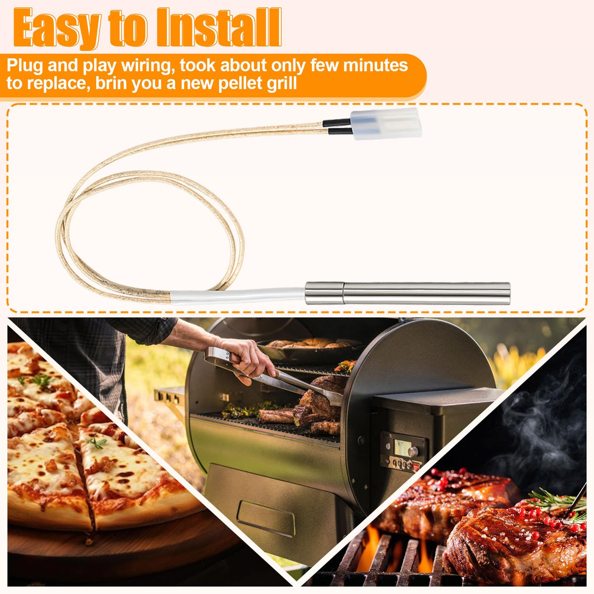 Poweka plug-and-play wiring enables tool-free installation of the igniter kit.