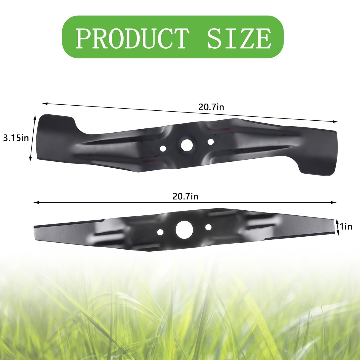 Poweka OEM-quality metal blade material visual communicates durability and performance benefits.