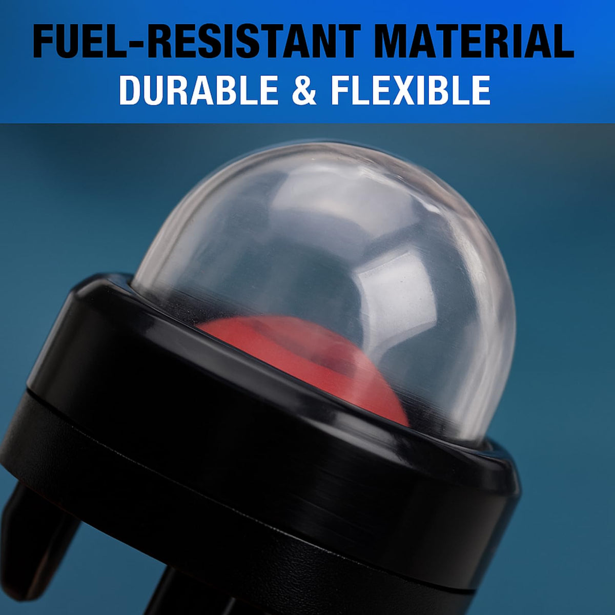 Poweka primer bulb fuel pump kit close-up of fuel-resistant material.