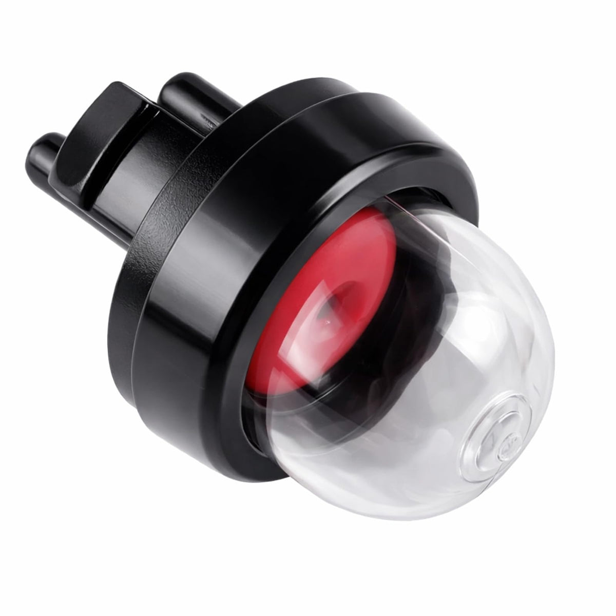 Poweka primer bulb close-up demonstrates universal compatibility across brands.