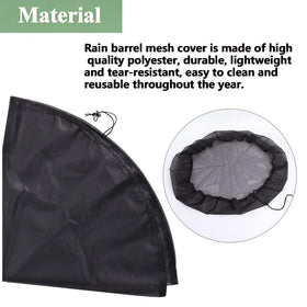 Poweka mesh cover in garden setup protecting water for irrigation.