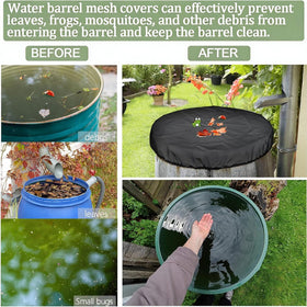 Poweka rain collection system with fine mesh filtration.
