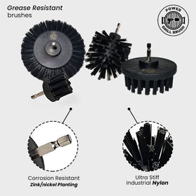 Power Grill Brush wireless design reduces risk of bristle loss.