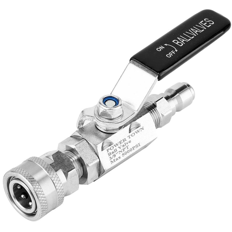 POWER TOWN ball valve assembly enables quick attachment switching for faster cleaning tasks