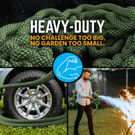 POWERFLOW leak-proof-connection helps quick, secure setup for outdoor tasks.