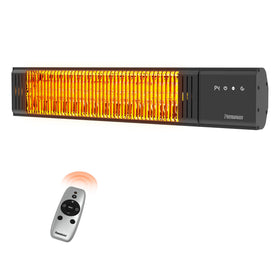 PowerScale 1500W outdoor heater wall-mount left view, delivering consistent warmth outdoors.
