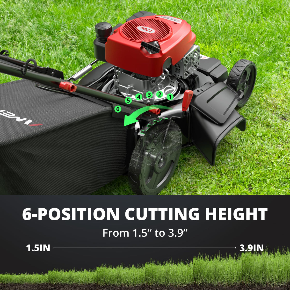 PowerSmart Amerisun 21in steel deck emphasizes durability for busy yards.