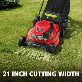 PowerSmart OHV 144cc engine delivers reliable cutting power for efficient lawn care.