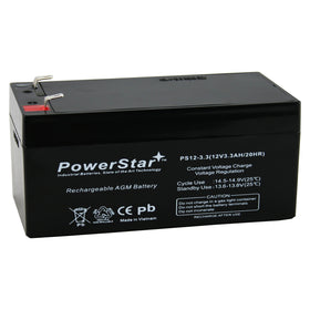 PowerStar Toro 12V replacement battery front view for reliable lawn mower power