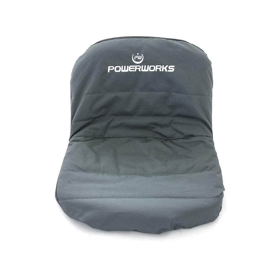 Powerworks Weatherproof Deluxe Seat Cover with back pocket for gloves and tools