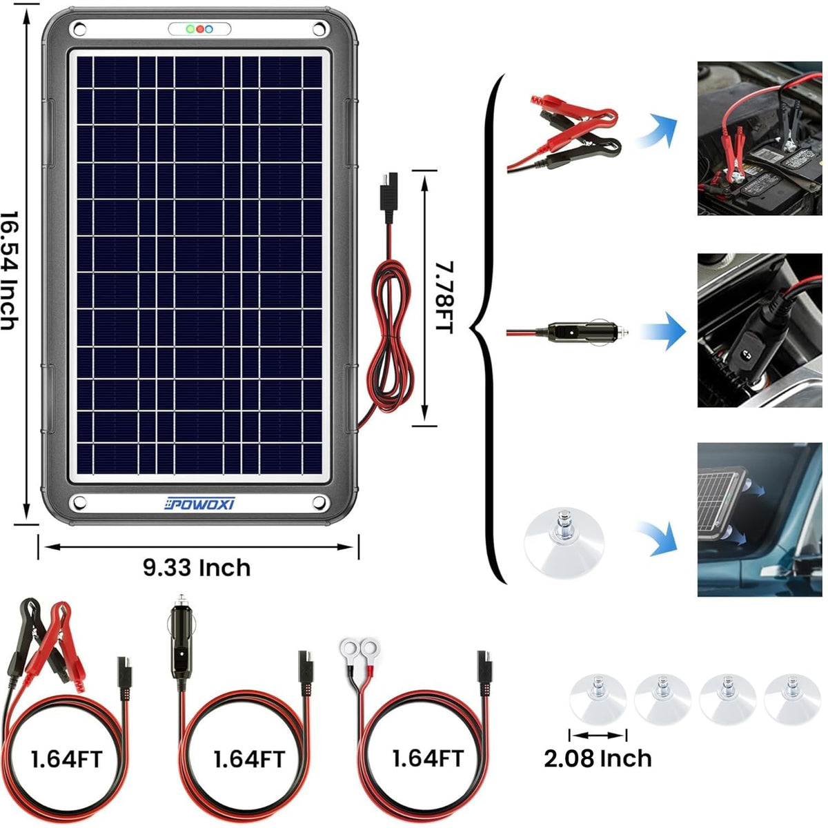 Powoxi rugged solar kit: dependable outdoor charging on the go.