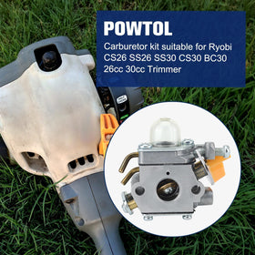 Powtol carburetor for Ryobi SS26 demonstrates precise fit for quick installation