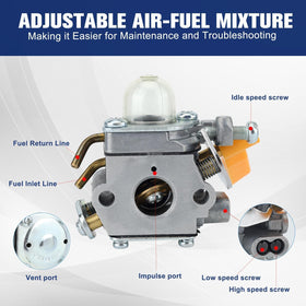 Powtol primer bulb and spark plug included for quick startup