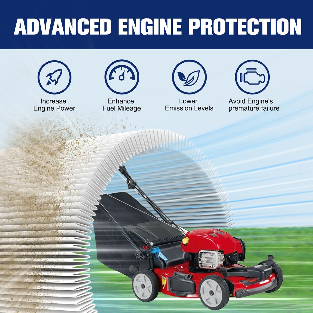 Powtol 36905 air filter replacement ensures clean airflow and engine protection.