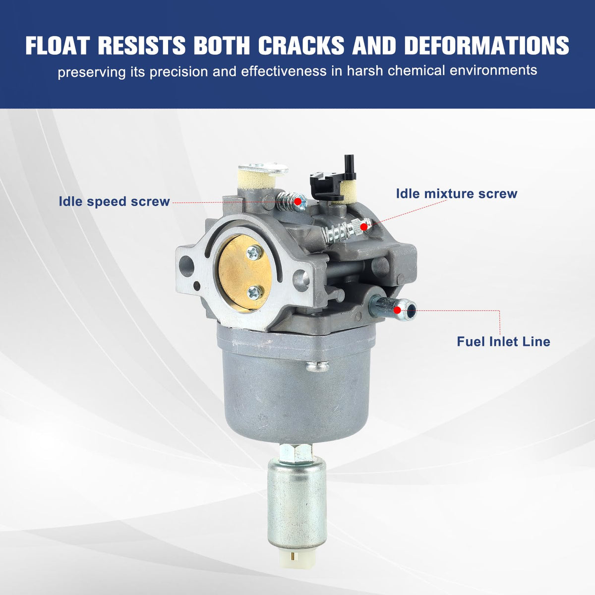 Powtol 594593 carburetor durable construction resists heat and wear
