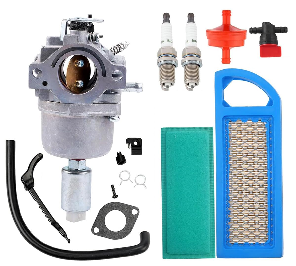 Powtol 594593 carburetor front view showing durable fittings for reliability