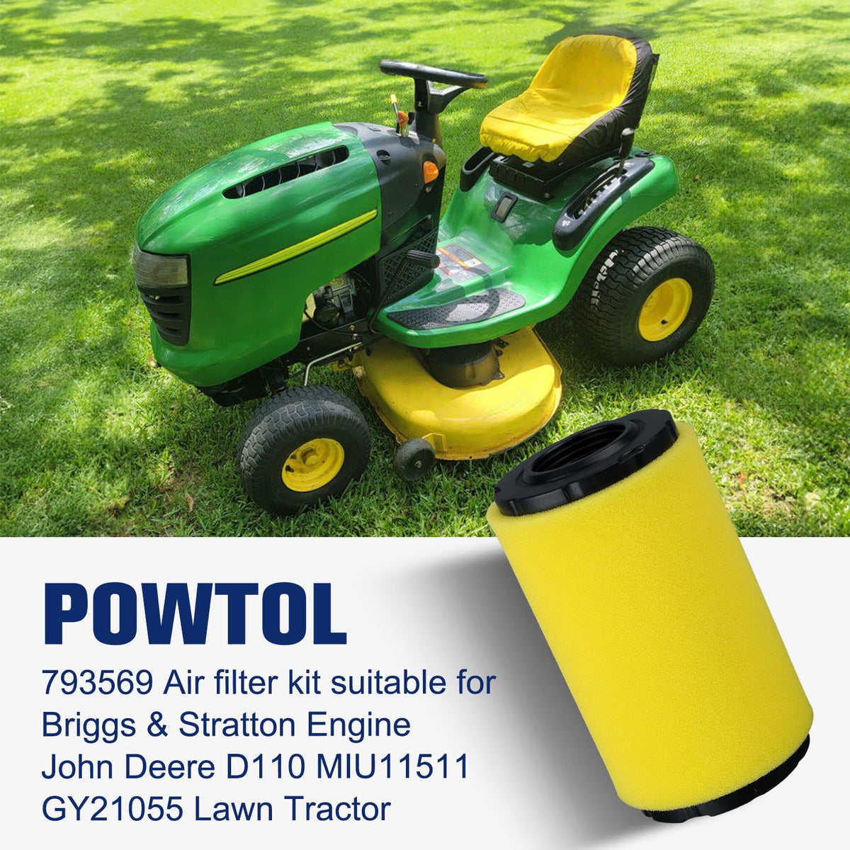 Wide compatibility with John Deere and Intek tractors for a broad fit