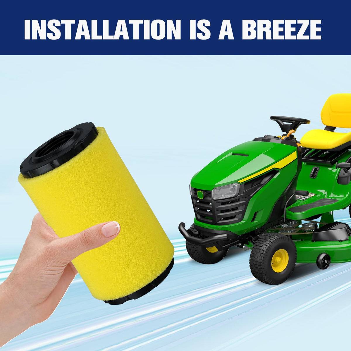 Clean air path helps maintain engine efficiency during mowing tasks