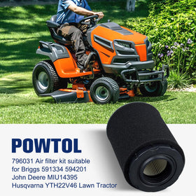 Powtol 796031 air filter pleat design detail for high dust holding capacity.