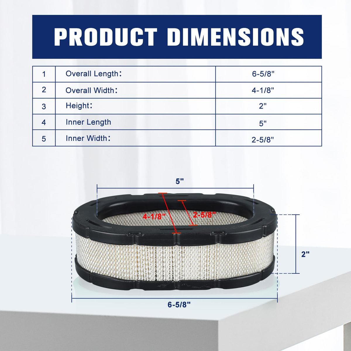 Powtol air filter compatibility image for KT725 to KT745 engines.