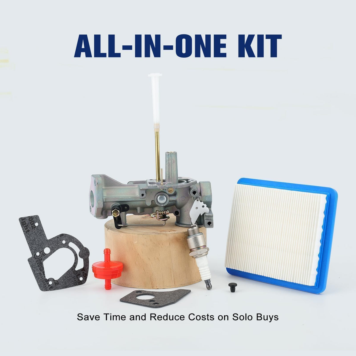 Powtol all-in-one kit contents shown for quick maintenance and replacement.
