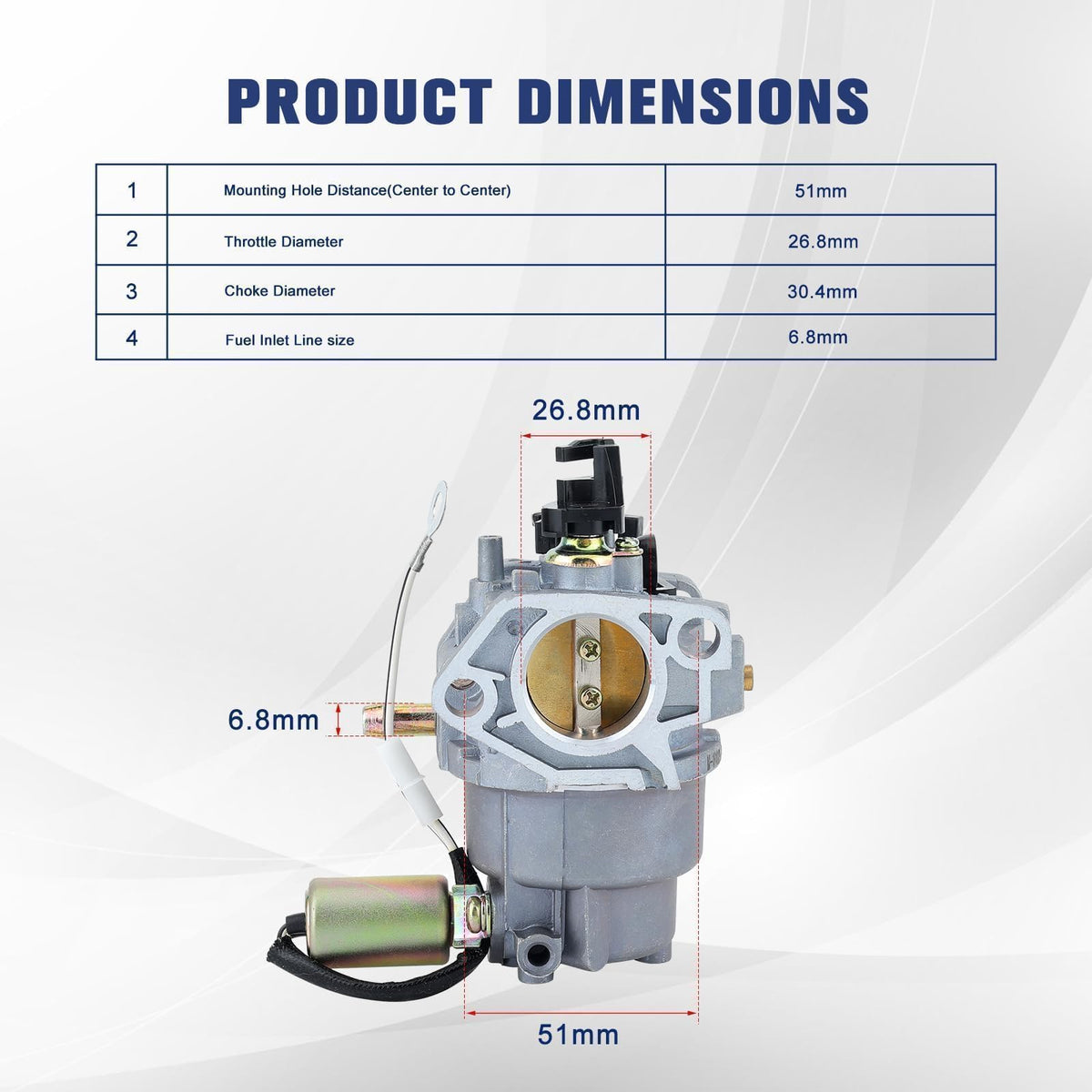 Powtol mounting dimensions chart shows correct hole spacing for fitment
