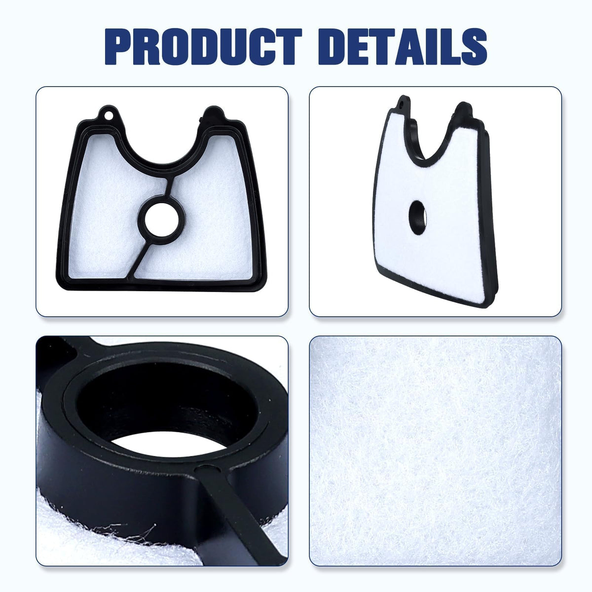 Powtol dust-holding capacity close-up suggests strong filtration potential.