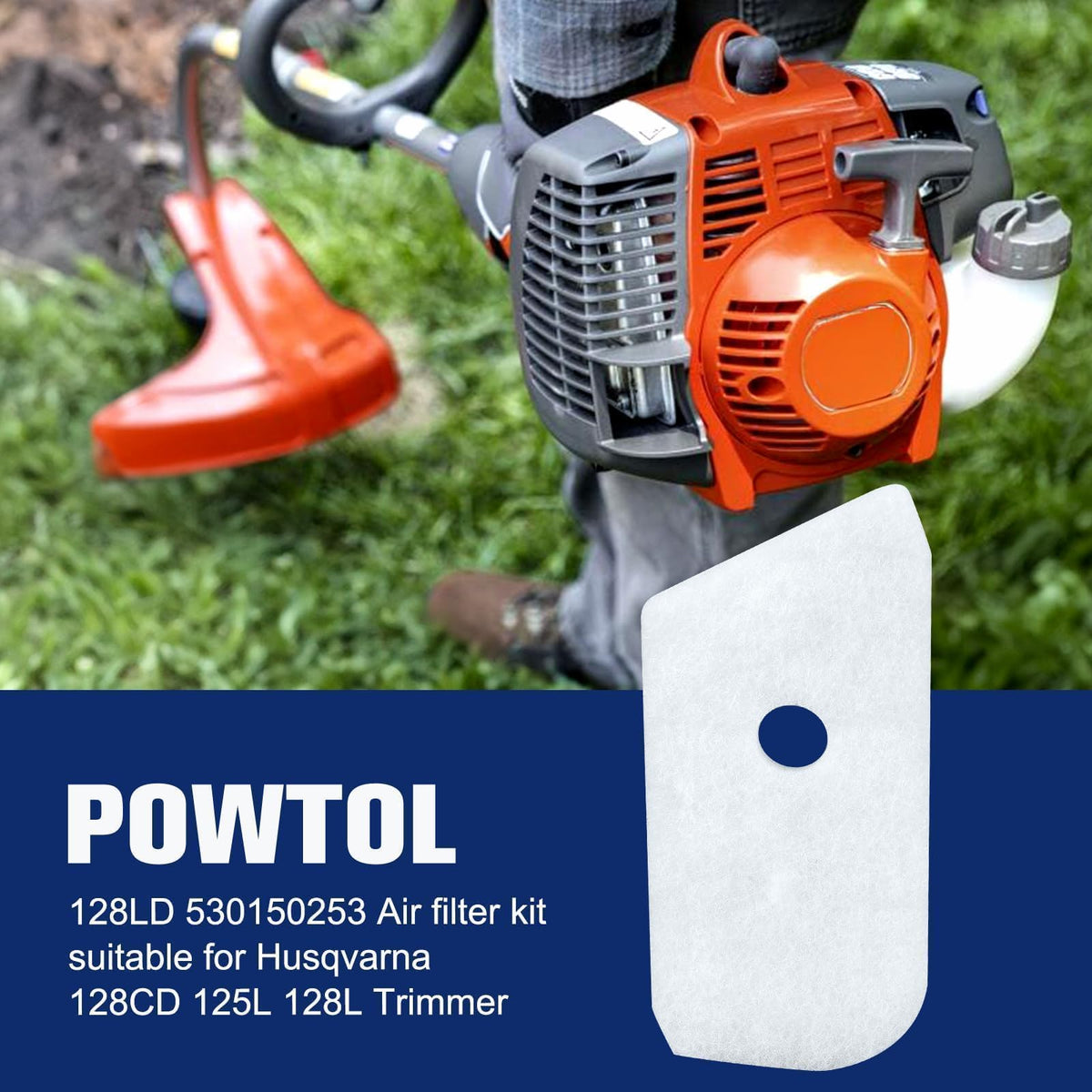 Powtol fuel filter and lines kit laid out for quick tune-up tasks.