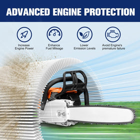 Powtol air filter installs easily without tools for fast maintenance.
