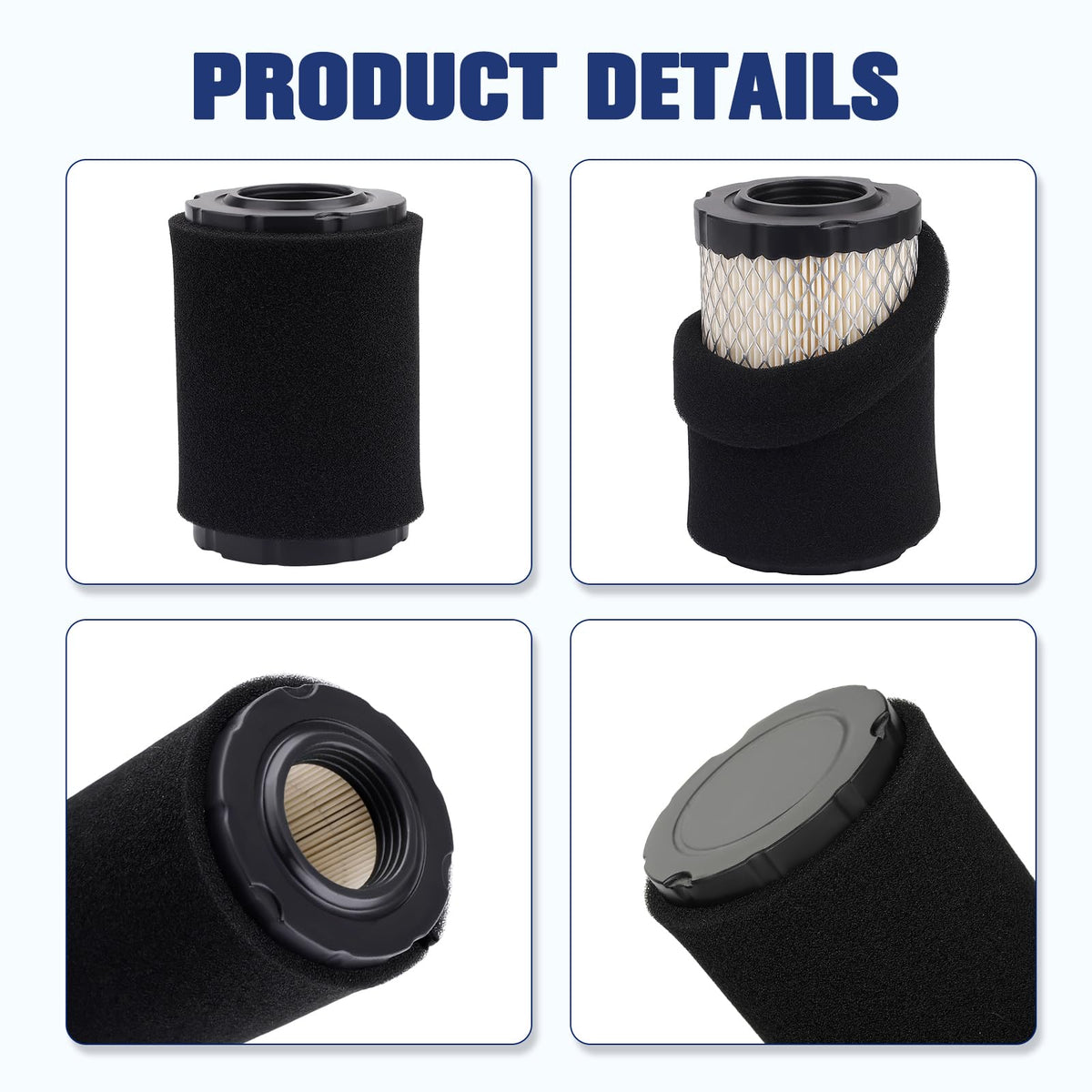 Powtol pleated design 594201 air filter maximizing dust-holding capacity