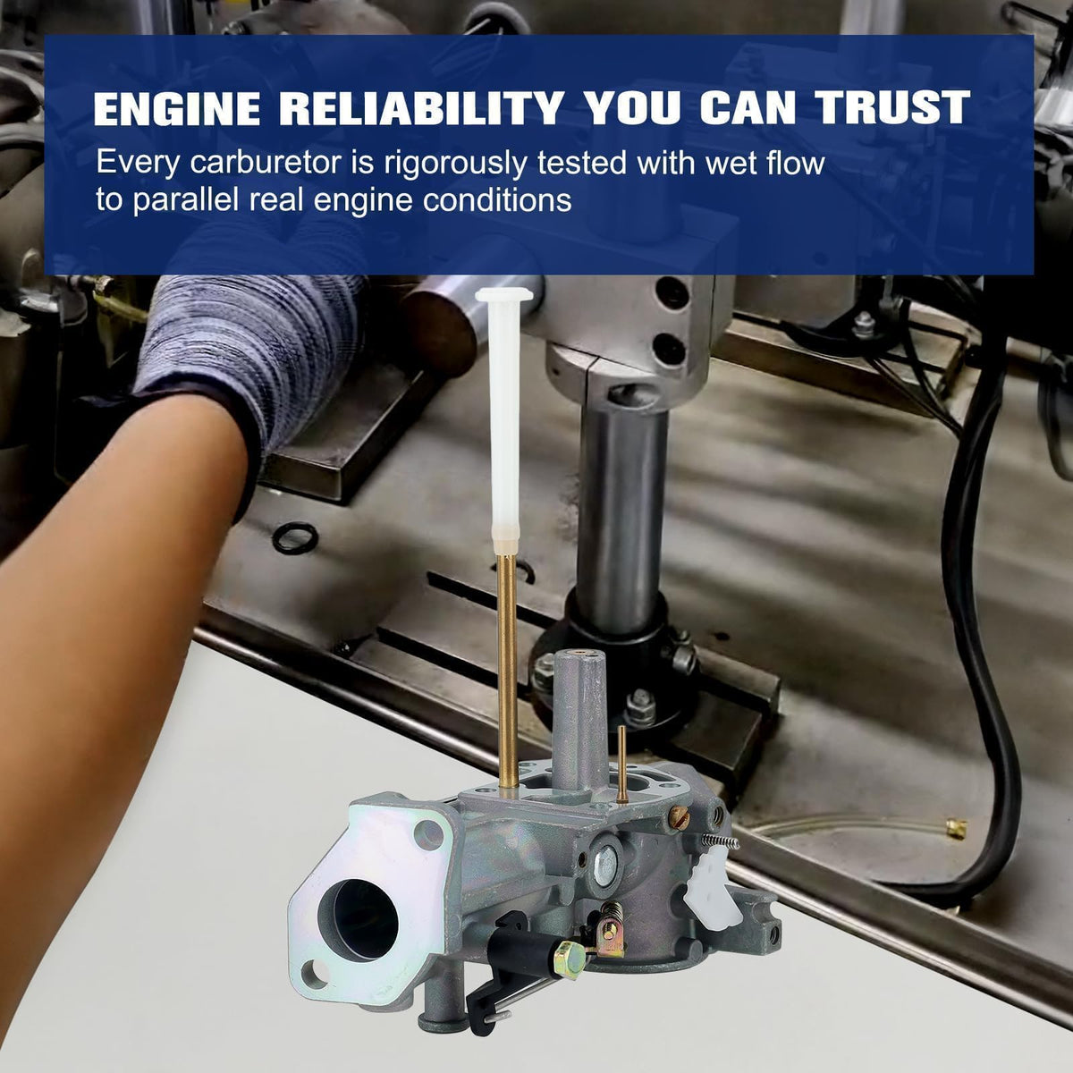Powtol spark plug included, supporting reliable ignition during starting.