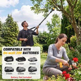 Poxsmuly 2-in-1 pruning shears with extension pole reach high branches safely.