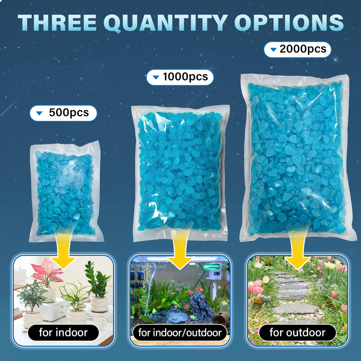 PoYang glow rocks blue glow enhance aquarium decor