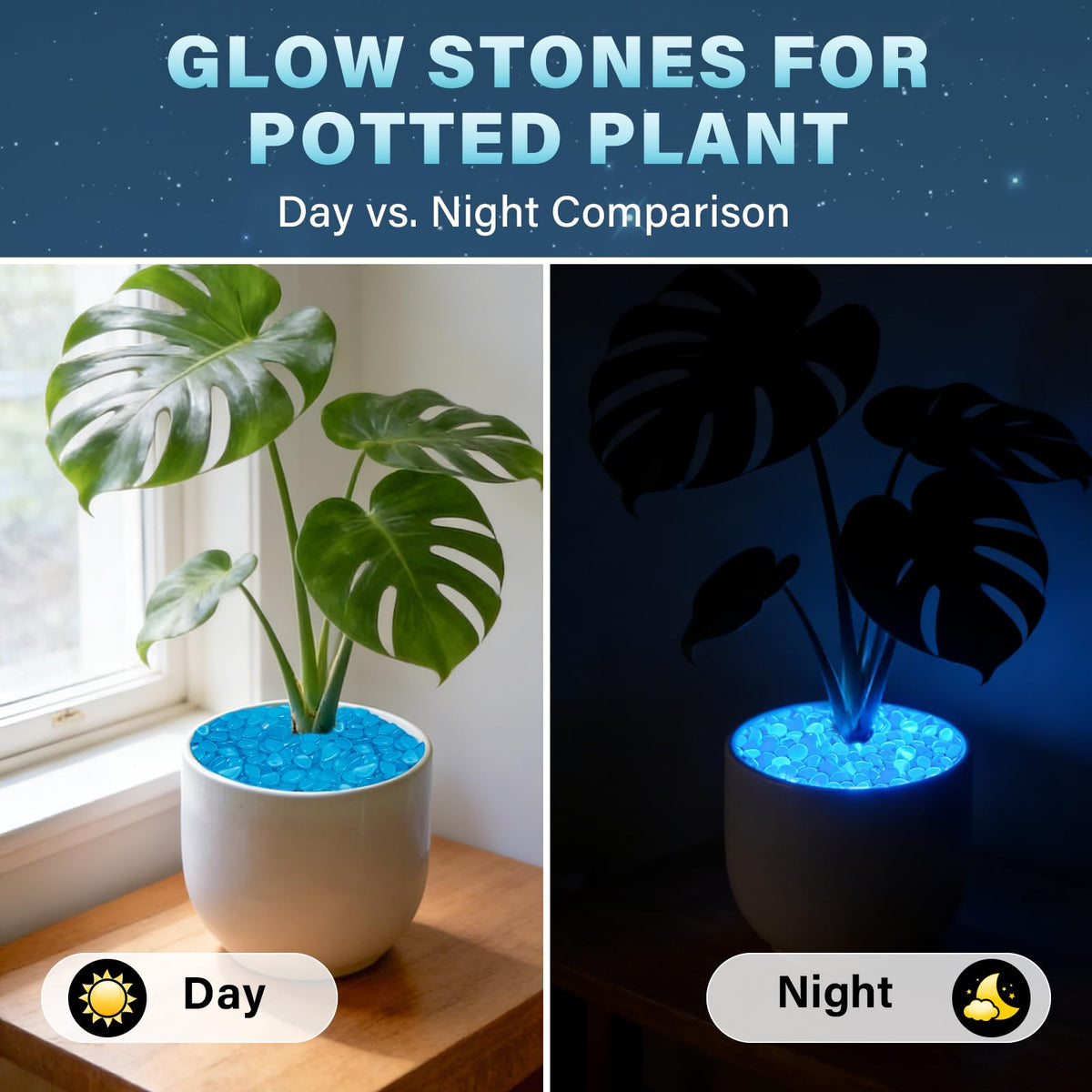 PoYang glow rocks near a water feature for relaxing ambience