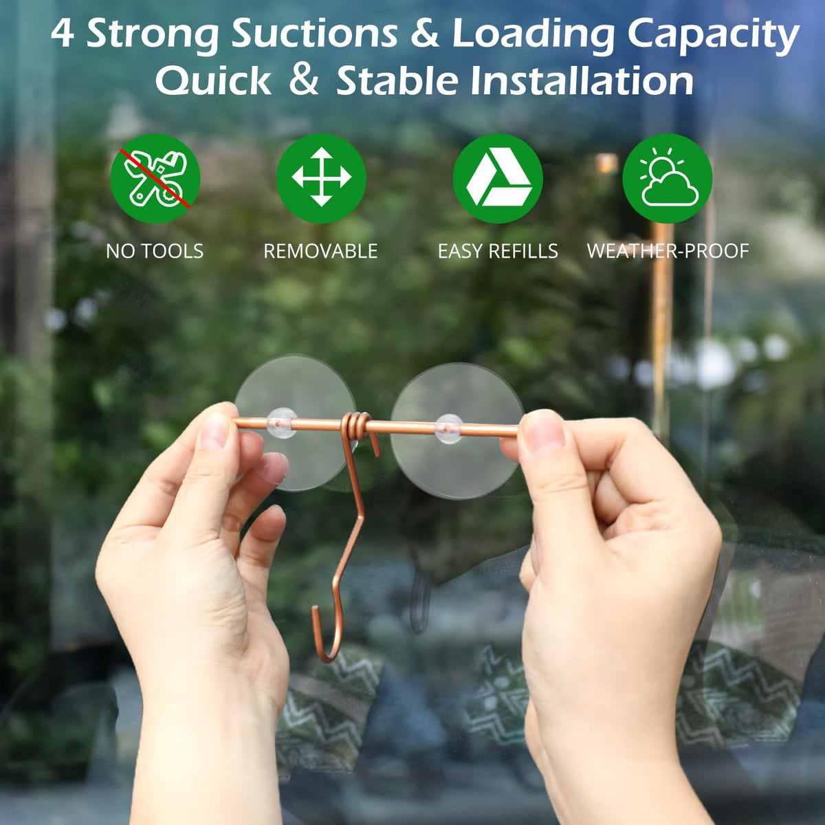 Pozfun upgraded sturdy metal hook resists cracks and rust.
