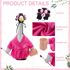 POZMTIORE Goose toothbrush and cup accessories for playful grooming detail.