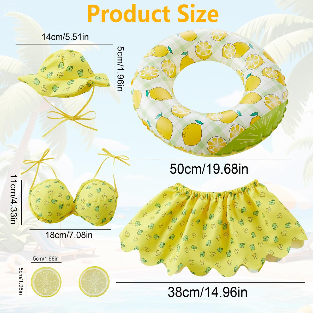 POZMTIORE sun hat with lemon motif enhances outdoor decor hilariously.