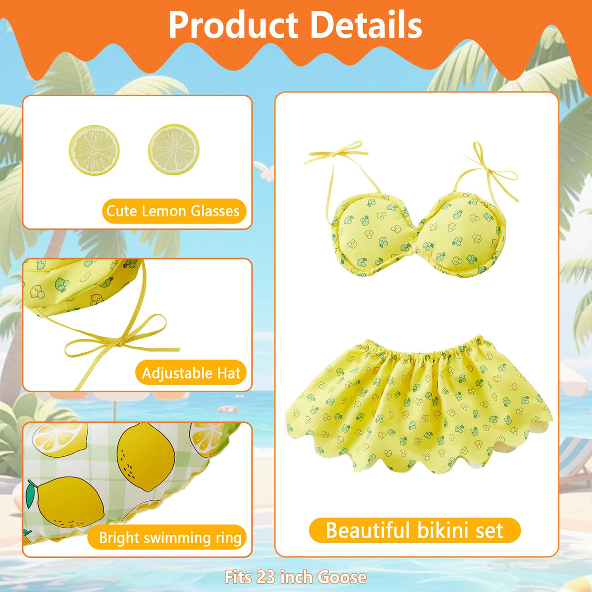POZMTIORE ruffled skirt transforms garden goose into playful seaside fashion.