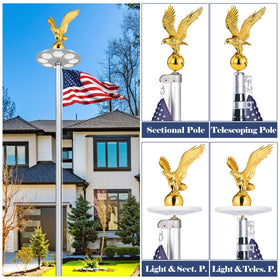 PPQ durable waterproof and rust-resistant finish on eagle topper.
