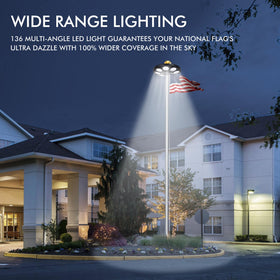 PPQ eco-friendly solar flag light for safe, sustainable yards