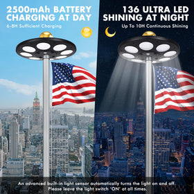 PPQ flag pole light fits 15-25 ft poles for easy outdoor installation
