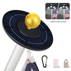 PPQ flag pole light auto dusk-to-dawn mode for reliable evening visibility