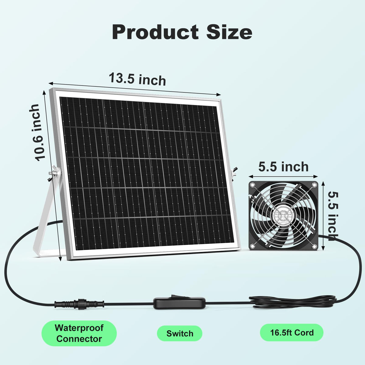 pqins 3200rpm exhaust intake fan in daylight