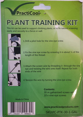 Practicool vine eye screws set of 10, for secure plant support on trellises.